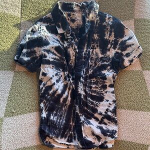 Kids Black and White Tie-Dye Shirt